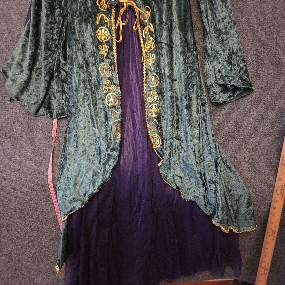 Spirit Dress Womens XL Green Velvet Hocus Pocus Corset Witch Winifred Sanderson - Picture 6 of 14